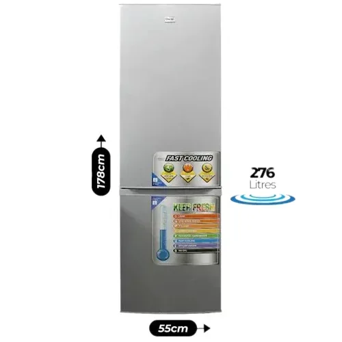 Réfrigérateur Combiné - OSC-R375S-C - OSCAR - 276L - Gris