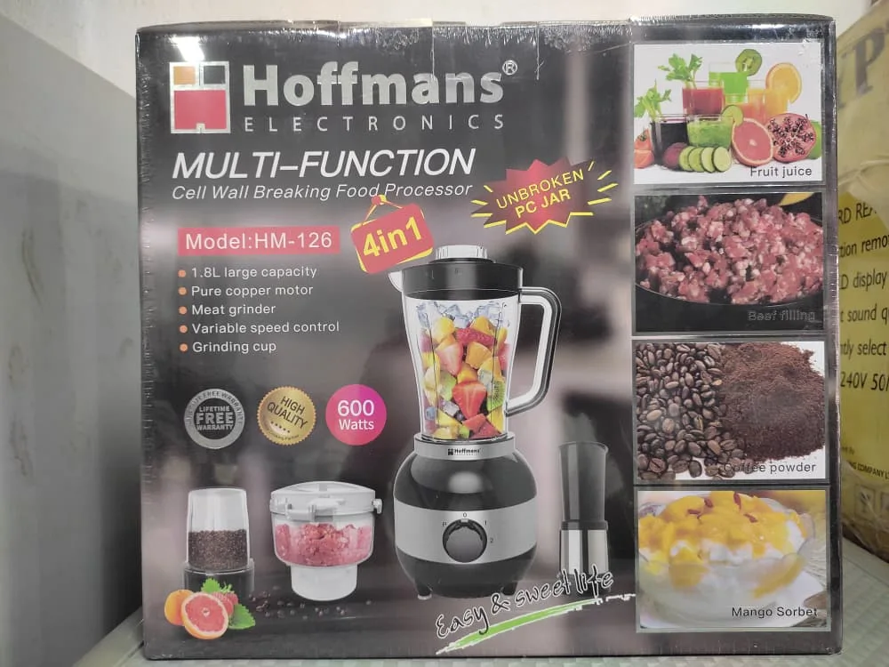 Mixeur multifonctions Hoffmans 4 en 1 – 600W – 1.8 Litres