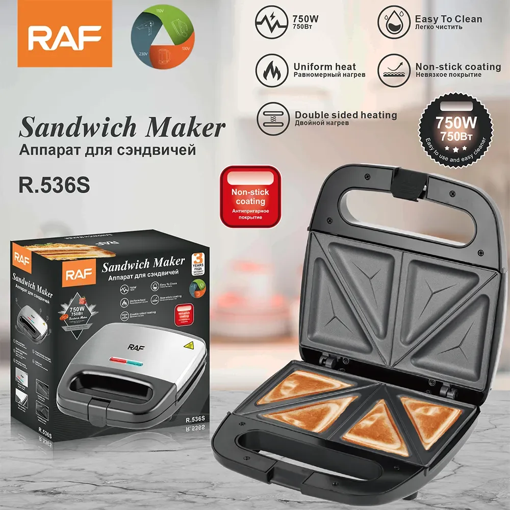 Machine à sandwich triangulaire à 4 tranches chauffante double face