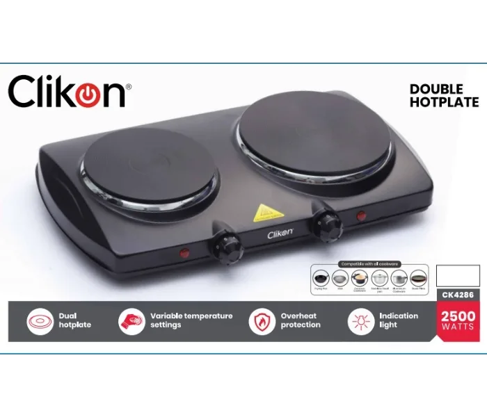 PLAQUE CHAUFFANTE DOUBLE CLIKON-CK4286 2500W