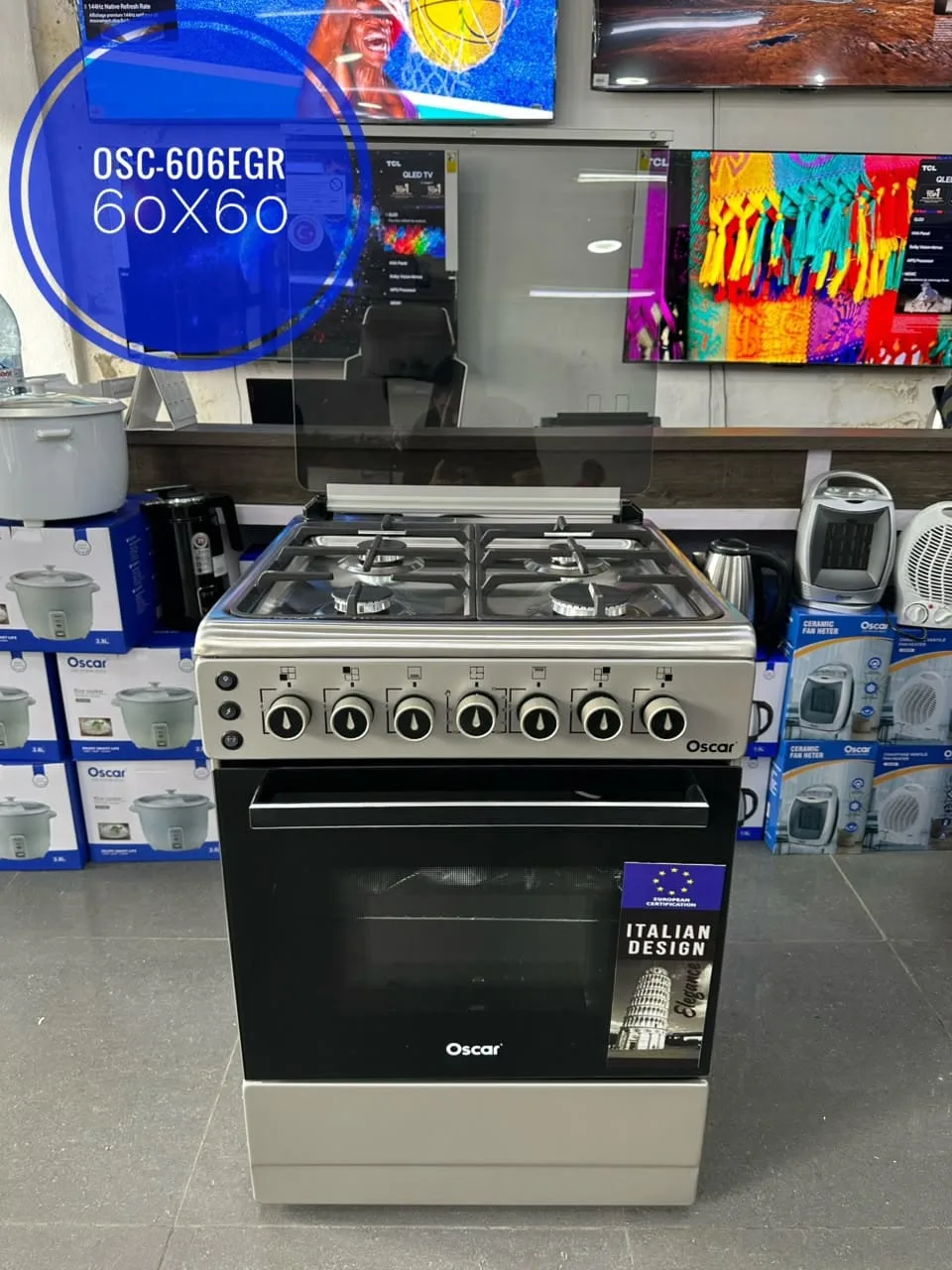 Cuisinière Oscar 5 Feux avec Four OSC-606EGR
