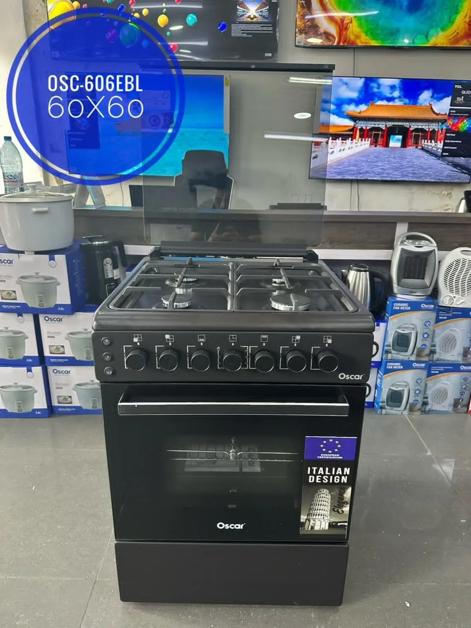 Cuisinière Oscar 5 Feux avec Four OSC-606EBL
