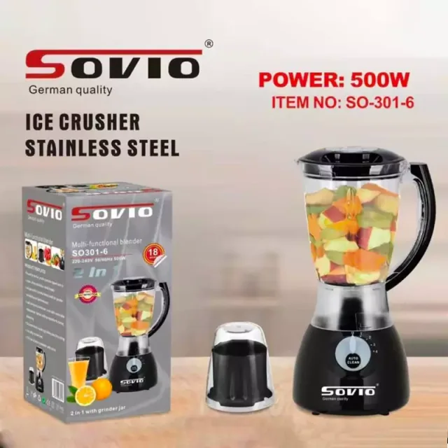 MIXEUR Blender Sovio – 2 en 1 – 500 watts – SO301-6