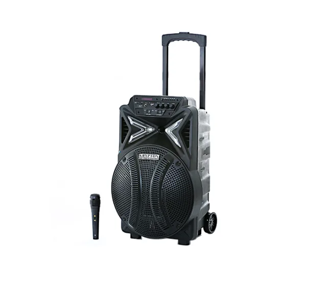 Haut-parleur professionnel Krypton-KNMS6059 -portable rechargeable avec micro - Noir