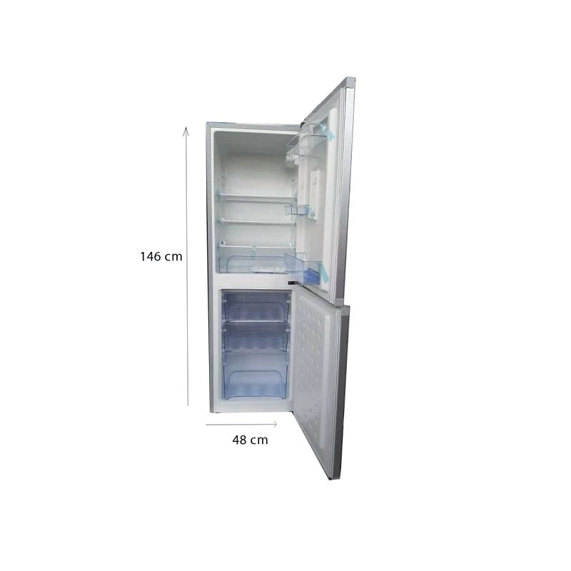 Réfrigérateur combiné - Oscar - 195L - Gris (Prix en fcfa