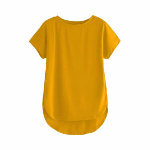 Women Solid Round Neck Cotton T-Shirt