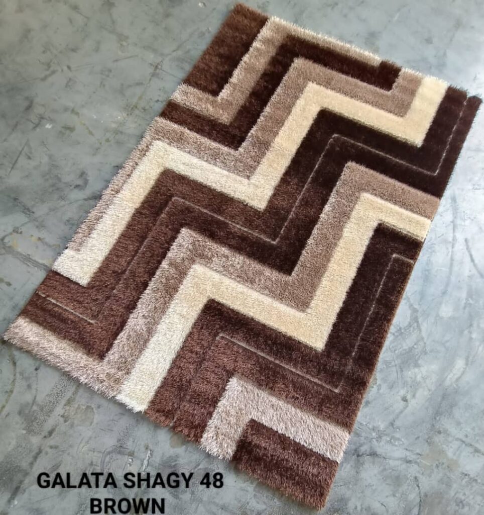 Tapis GALATA SHAGY 48 BROWN - main