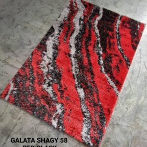Tapis GALATA SHAGGY doux à mèches 3 cm, design moderne