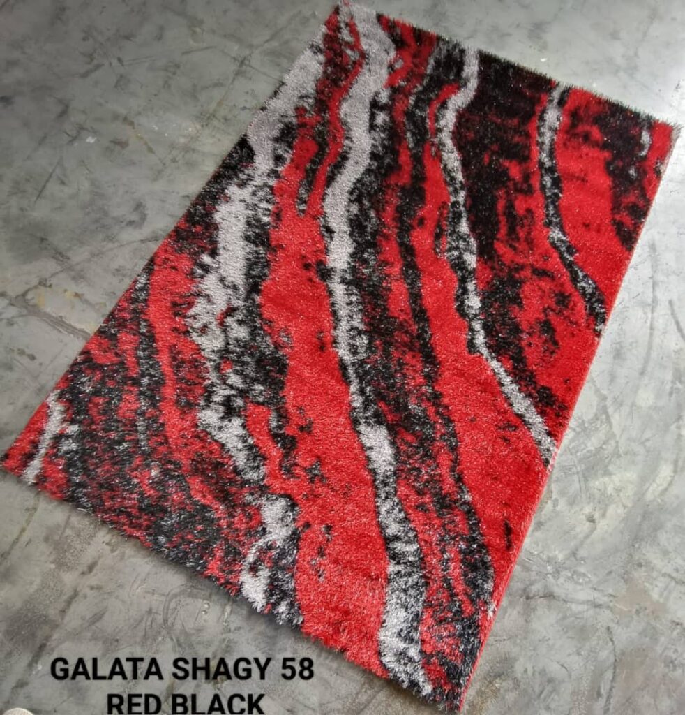 Tapis GALATA SHAGY red black - Anopri 1